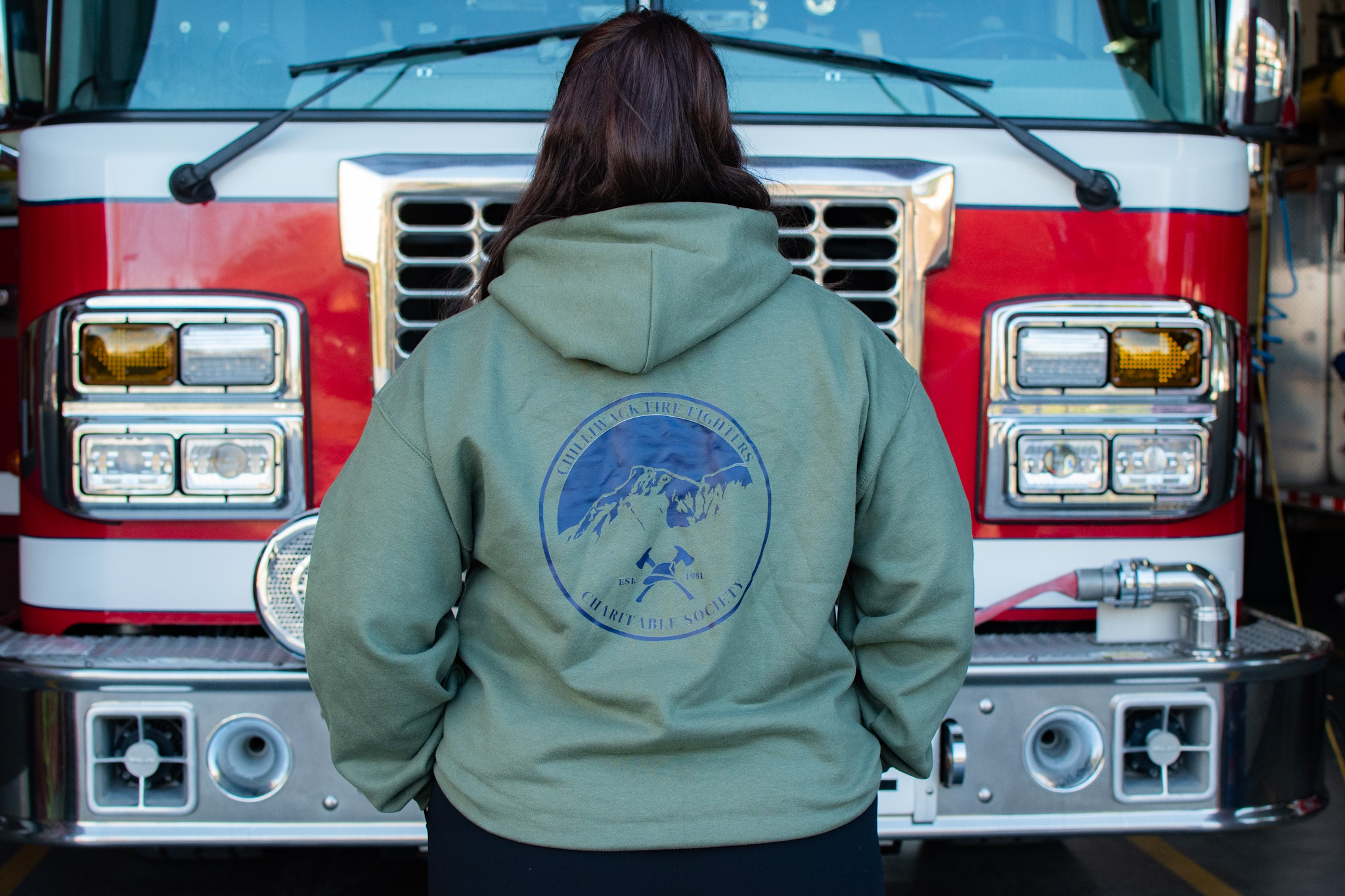 Army Green Pull Over Hoodie - Image 2