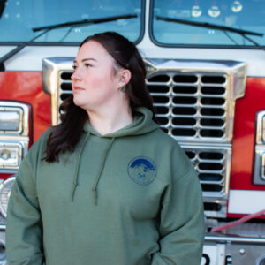 Army Green Pull Over Hoodie - Image 3
