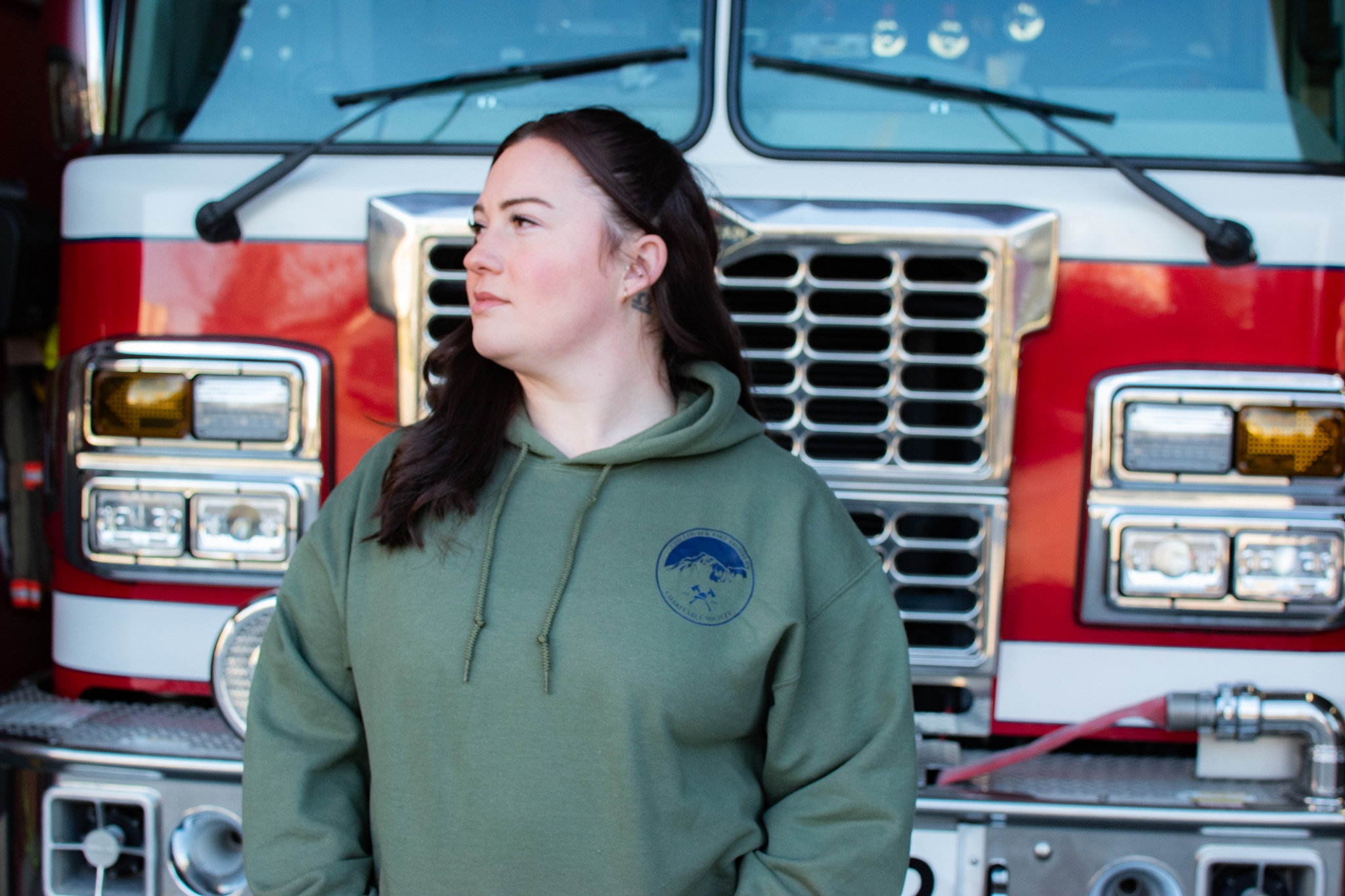 Army Green Pull Over Hoodie - Image 3